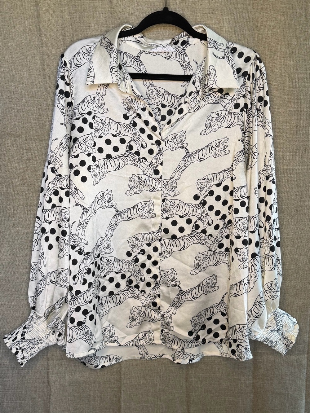 First Love by Lovelyn Tiger Polka Dot Blouse